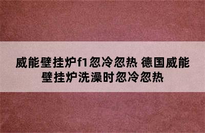 威能壁挂炉f1忽冷忽热 德国威能壁挂炉洗澡时忽冷忽热